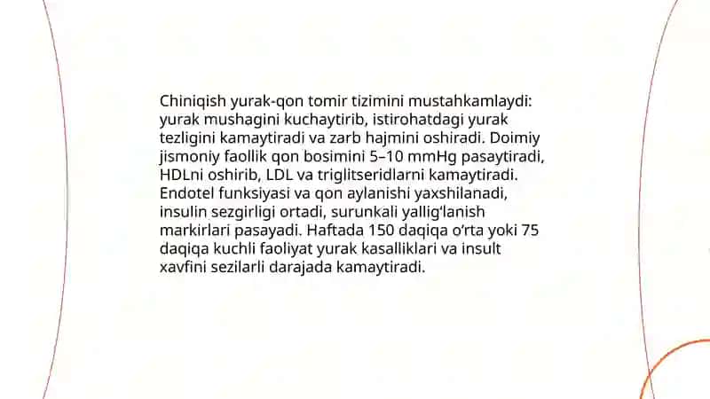 Chiniqishning inson salomatligidagi ahamiyati 4