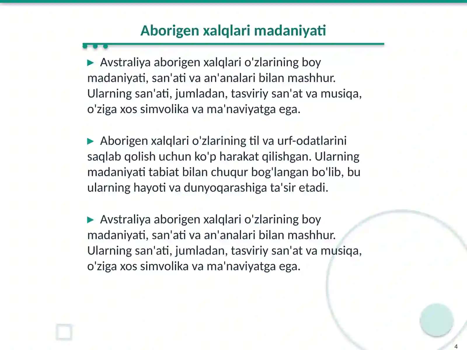 Avstraliya va Tasmaniya xalqlari etnogenezi 4