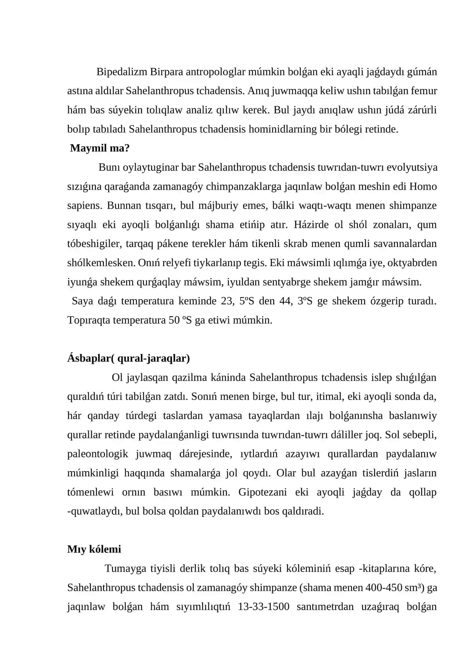 Sahelanthrop tshadensis adamniñ dáslepki ata-babaları 4