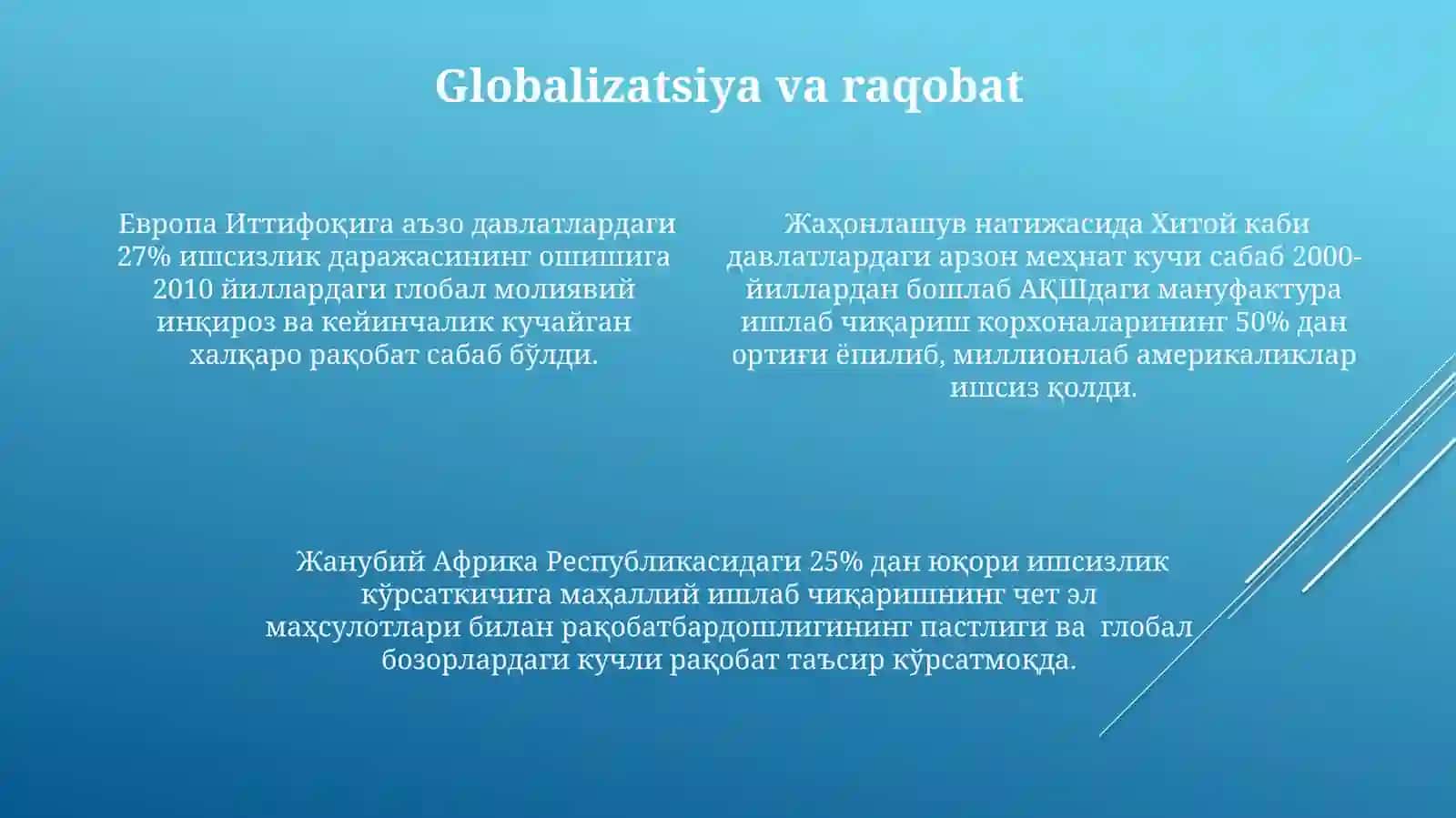 Ishsizlik sabablari 4