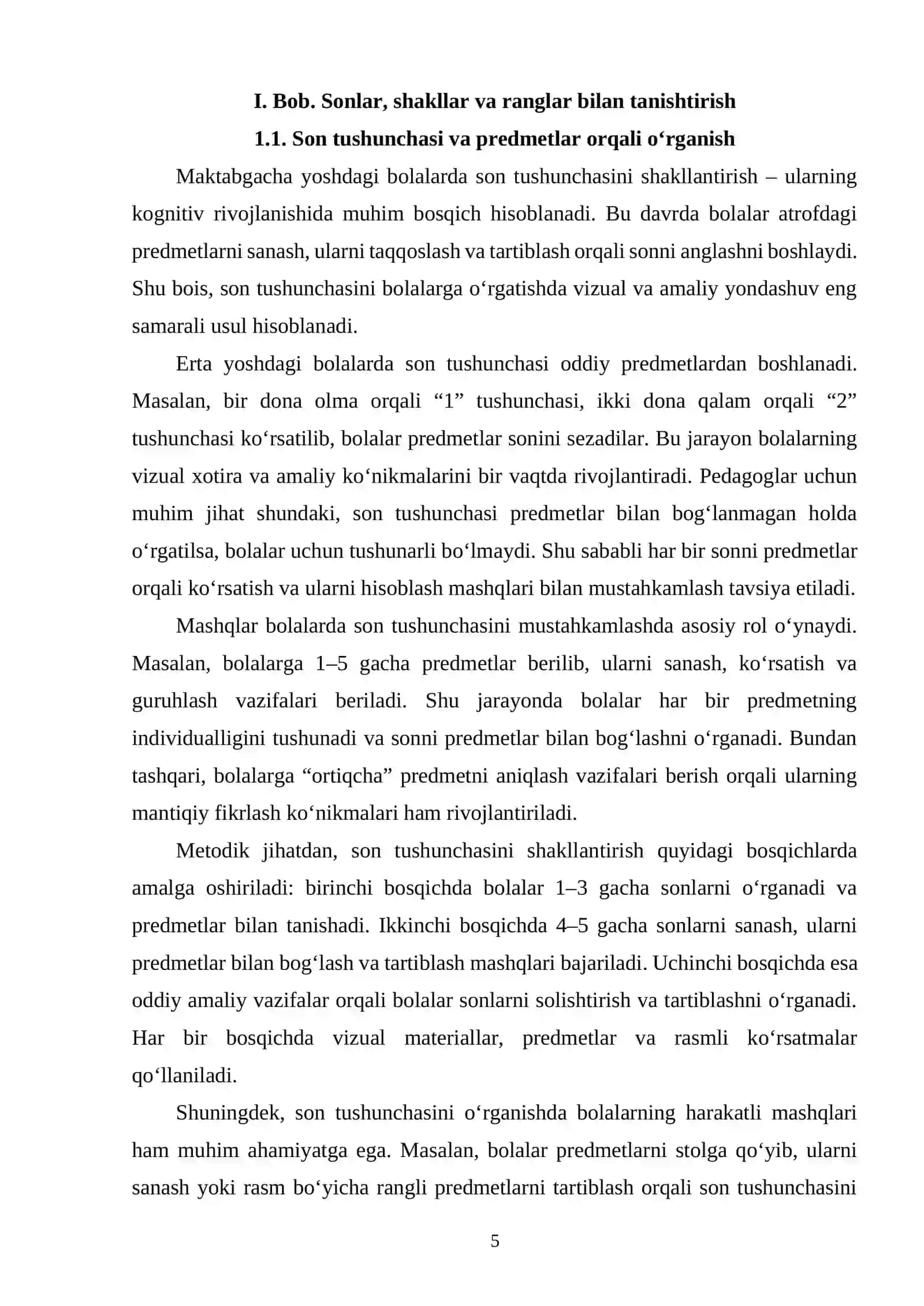 Matematik Tasavvurlarni Shakllantirish Metodikasi 4