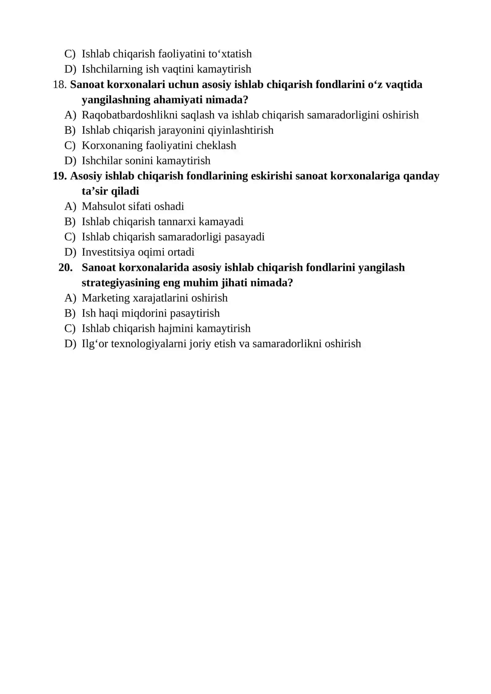 Sanoat korxonalarida asosiy ishlab chiqarish fondlarini yangilashning samaradorligi 4