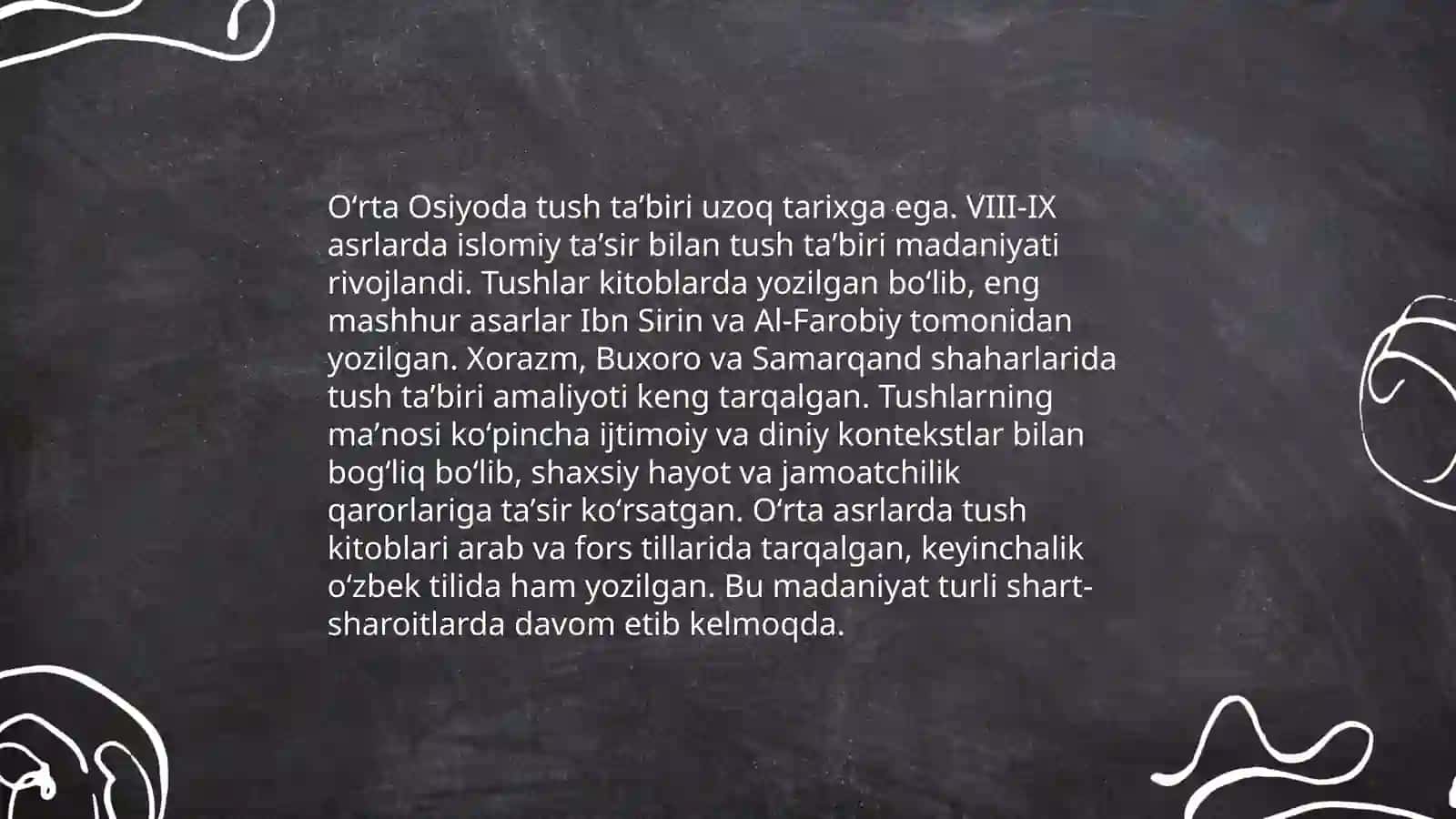 Tarixiy tush tabiri an'analari 4