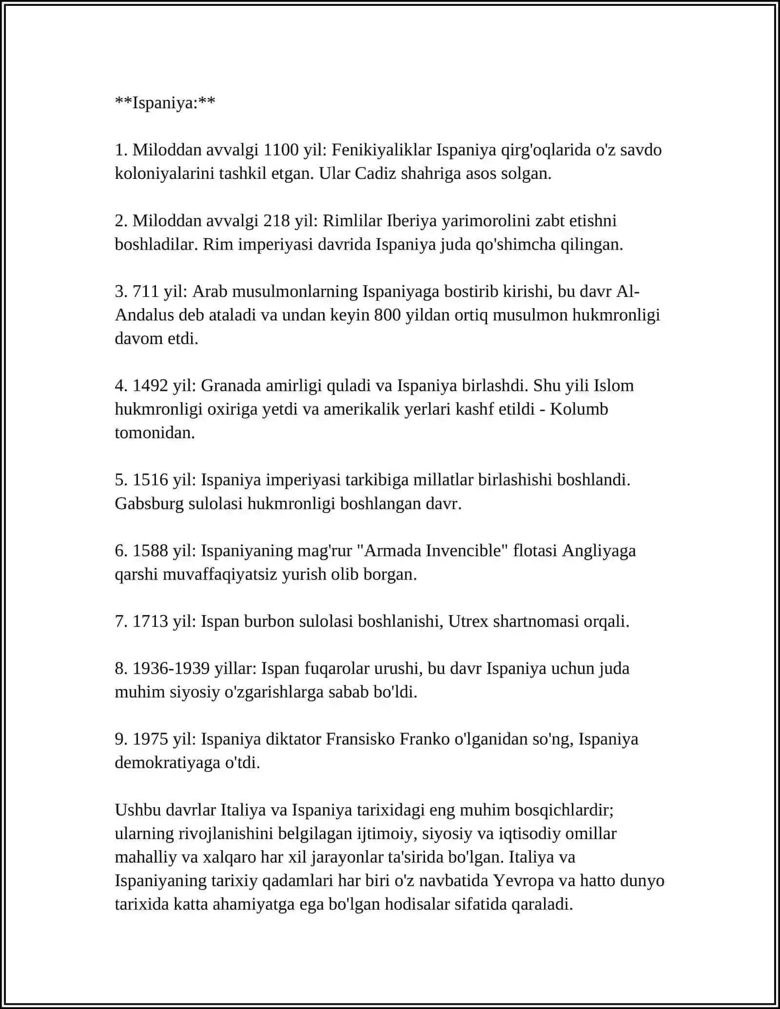ITALIYA VA ISPANIYA DAVLARINI IQTISODIY SOLISHTIRMA TAHLILI 4