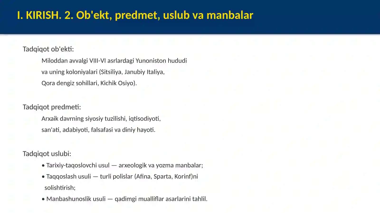 Miloddan avvalgi VIII-VI asrlarda Yunon madaniyati 4