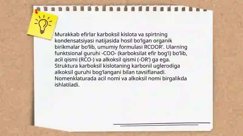 Oddiy va murakkab efirlar 4
