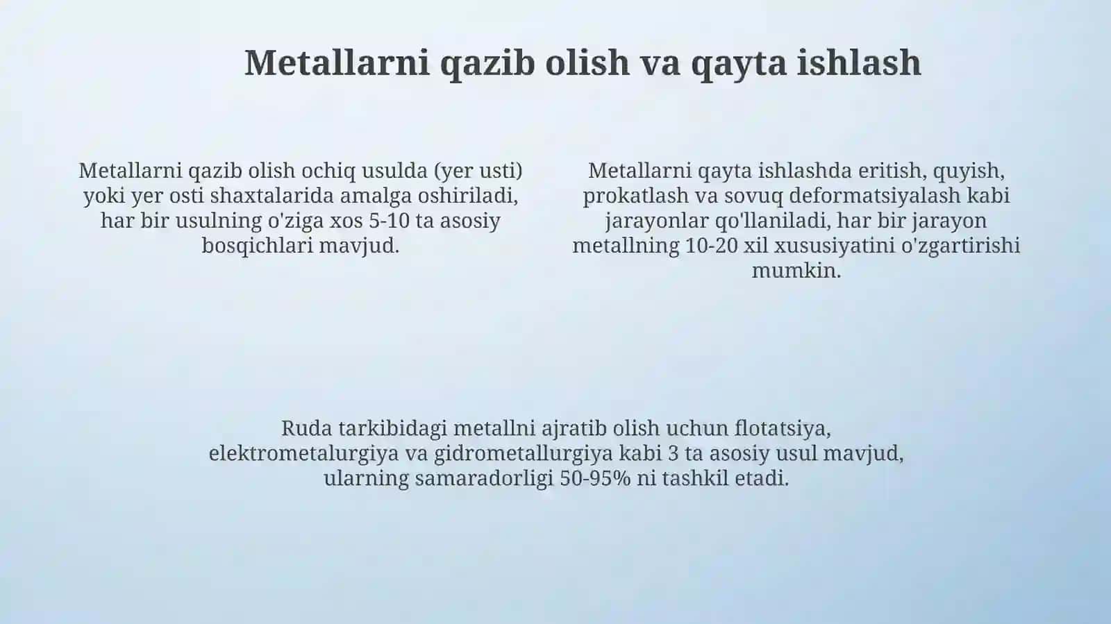 Metallarning ahamiyati: Sanoat, Kundalik Hayot va Kelajak 4