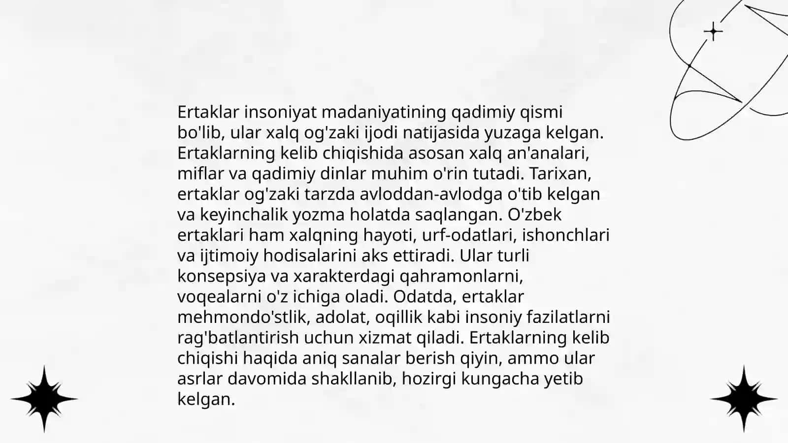 Ertak haqida tushuncha va uning turlari 4