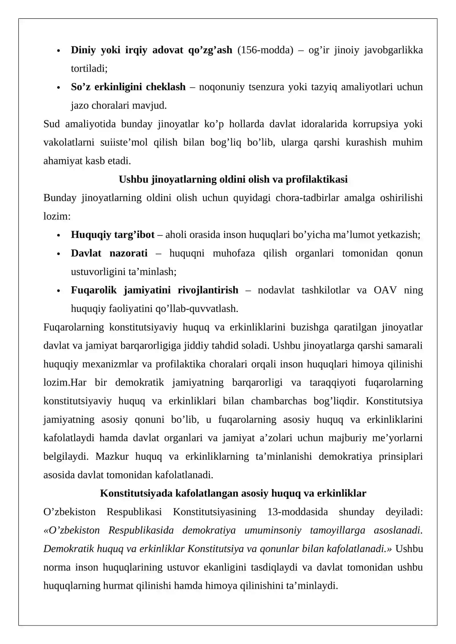 Fuqarolarning konstitutsiyaviy huquqlariga qarshi jinoyatlar huquqiy tahlili 4