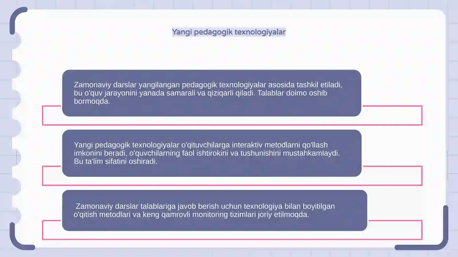 Zamonaviy dars va unga qoyiladigan talablar 4