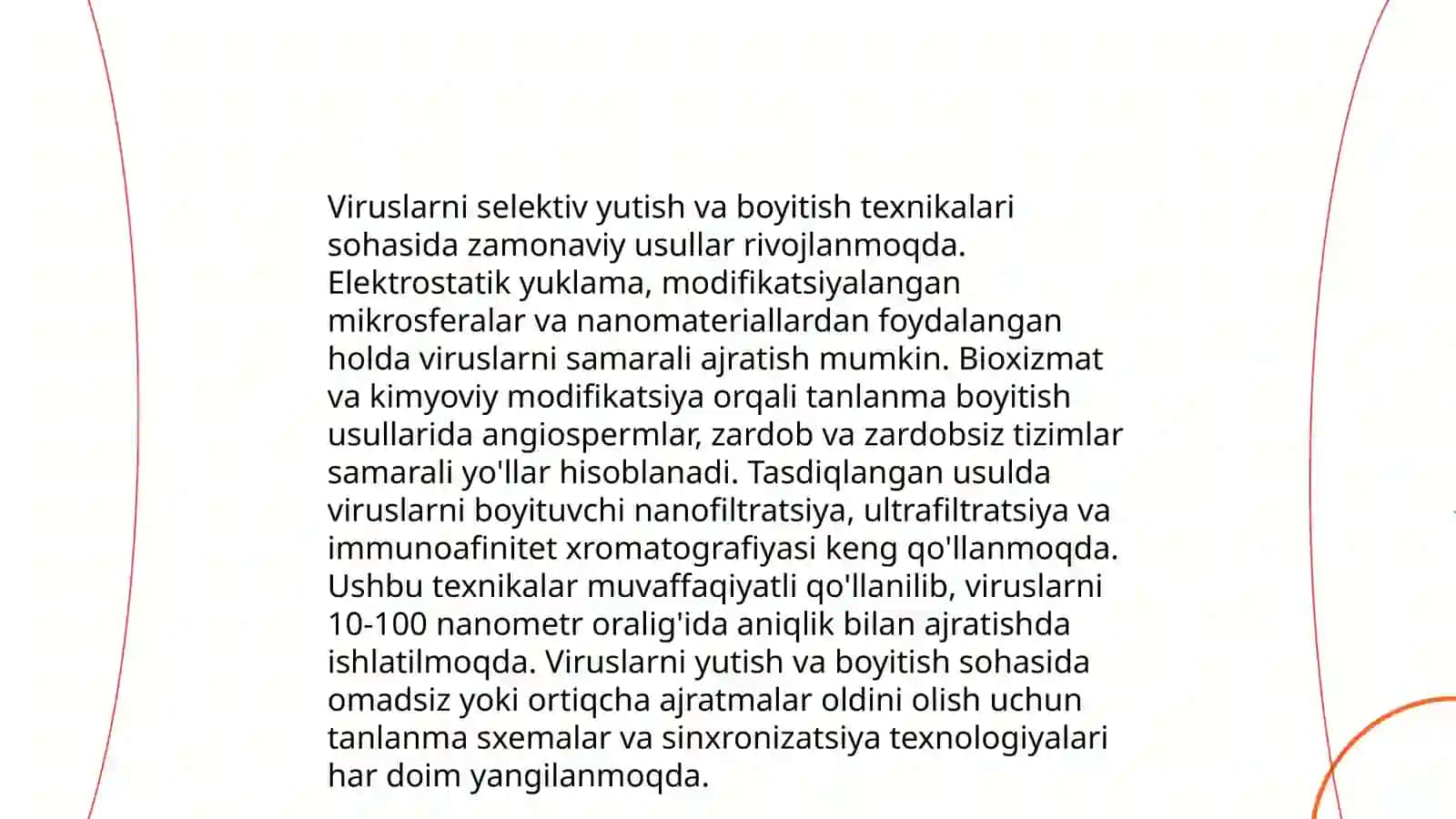 Viruslarning toza preparatlarini olish usullari 4