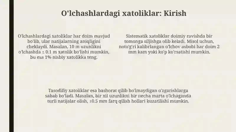 Fizik kattaliklarni o'lchash 4