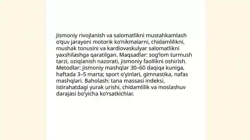 Jismoniy va estetik tarbiya 4