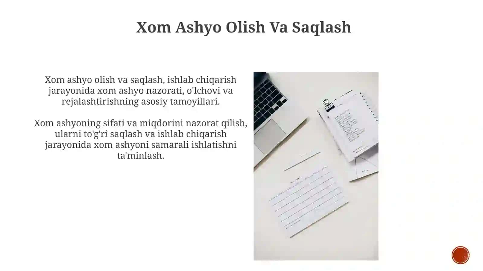Xom Ashyo Qayta Ishlashda Nazorat, O'lchov Va Rejalash Asoslari 4