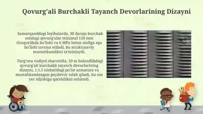 Qovurg'ali Burchak Tayanch Devorlarining Qurilishi 4