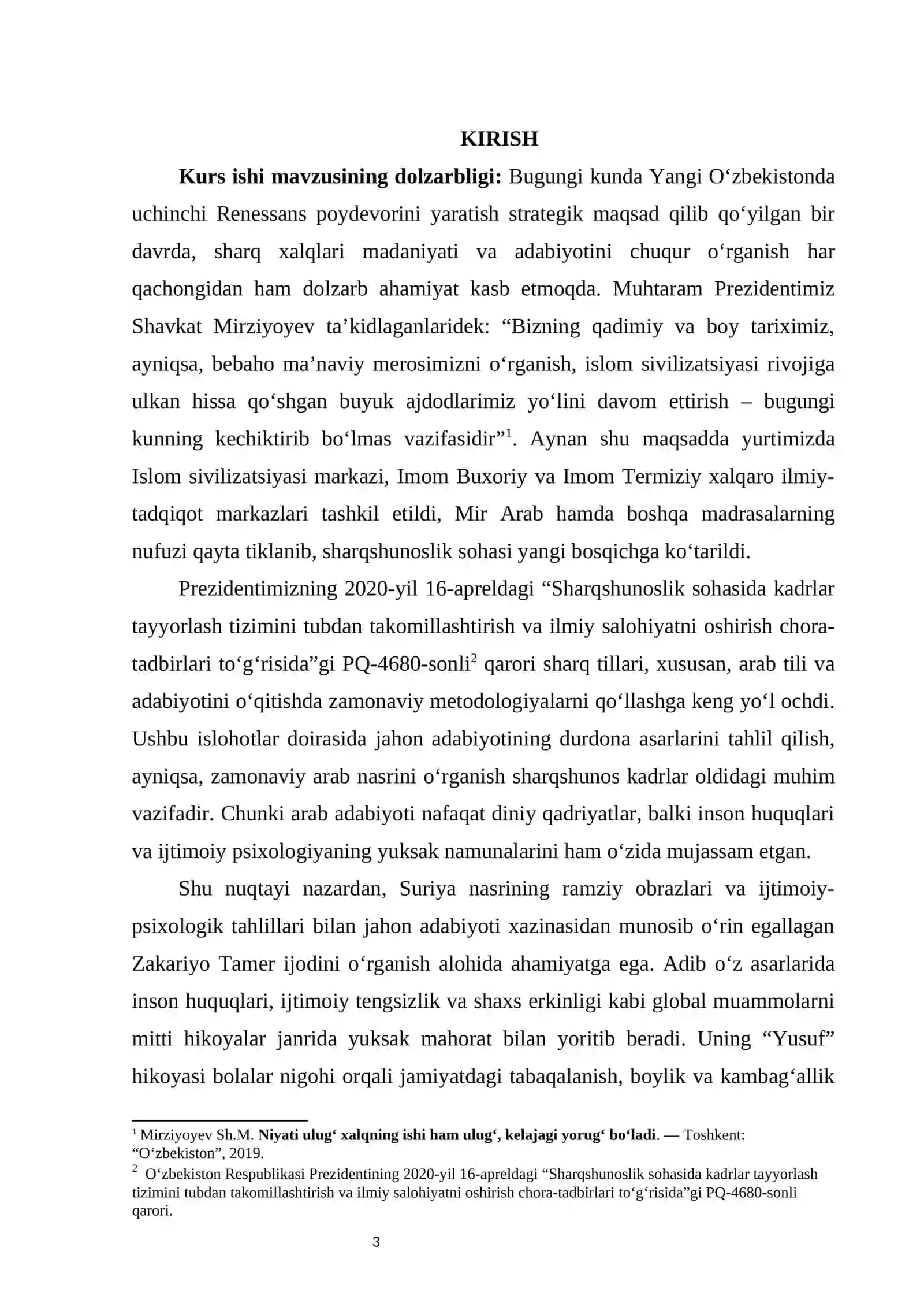 ZAKARIYO TAMER NING  “يوسف”  (“YUSUF”) HIKOYASI TAHLILI 4