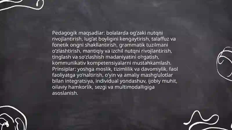 Maktabgacha kichik yoshdagi bolalar nutqini ustirishning vazifalari metodlari va vositalari 4