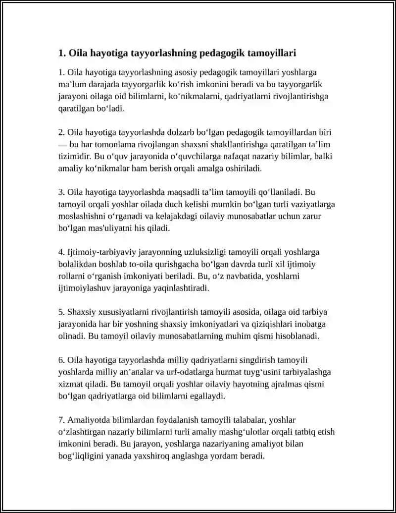 Oila hayotiga tayyorlashning pedagogik tamoyillari 4