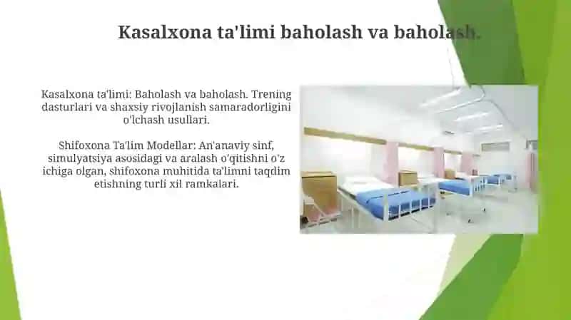 Kasalxona ta'lim modellari. Tahlili va hususiyatlari 4