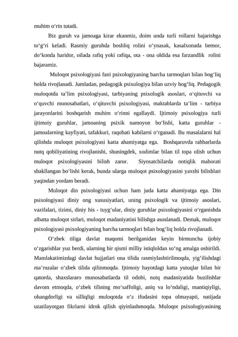 Muloqotning shaxslararo munosabatlardagi psixologik ahamiyati 4