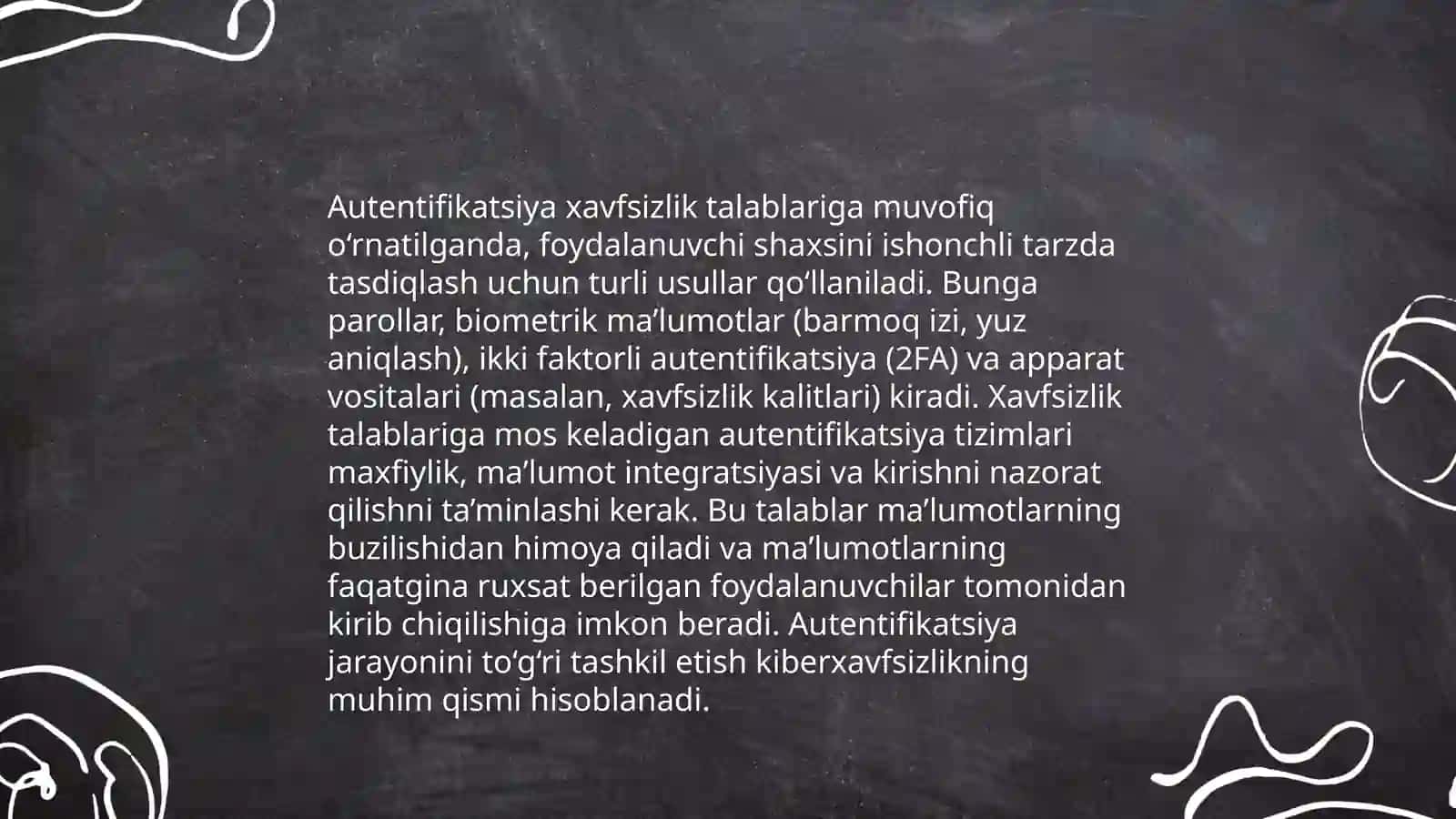 Autentifikatsiya tizimlarining asosiy tushunchalari 4