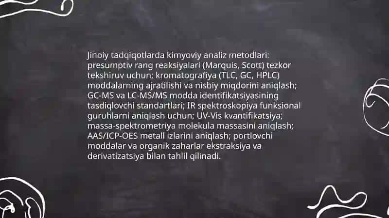 Kriminalistikada kimyo fanining nazariy asoslari 4
