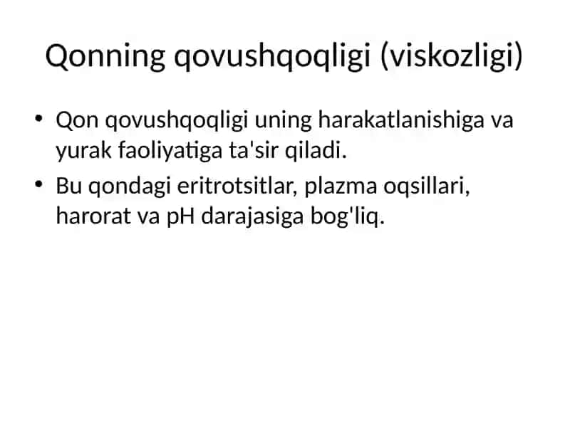 Bioreologiya va Qonning Qovushqoqligi 4