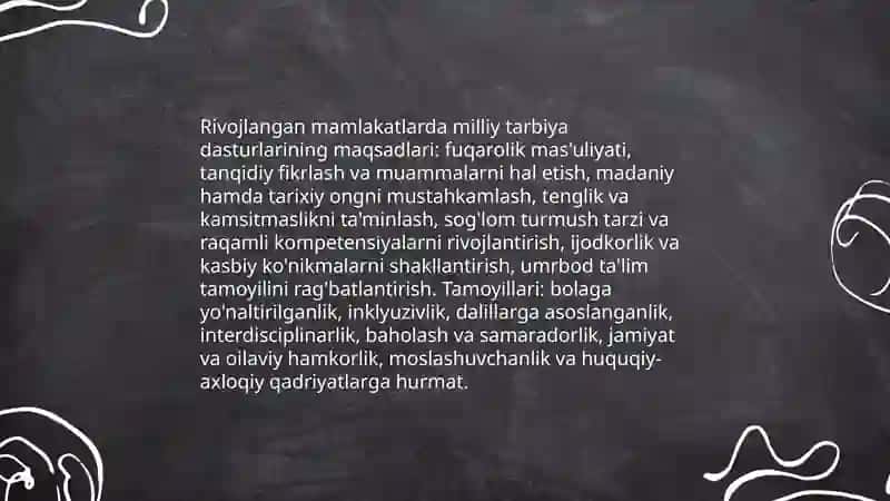 Rivojlangan mamlakatlarda milliy tarbiya dasturlari 4