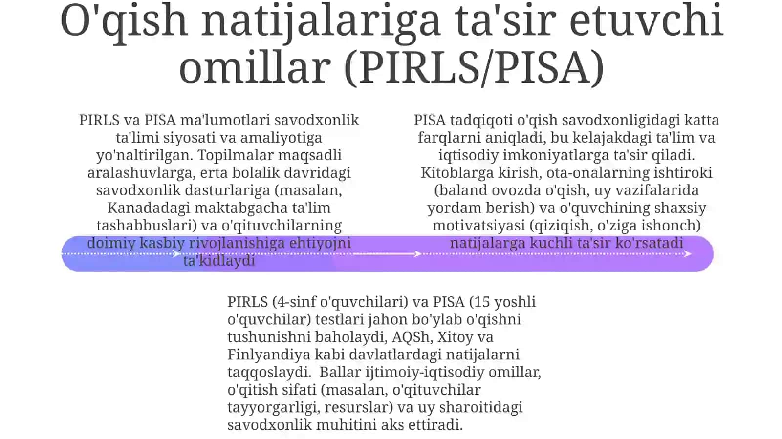 PIRLS va PISA: Ramkalarni ochish 4