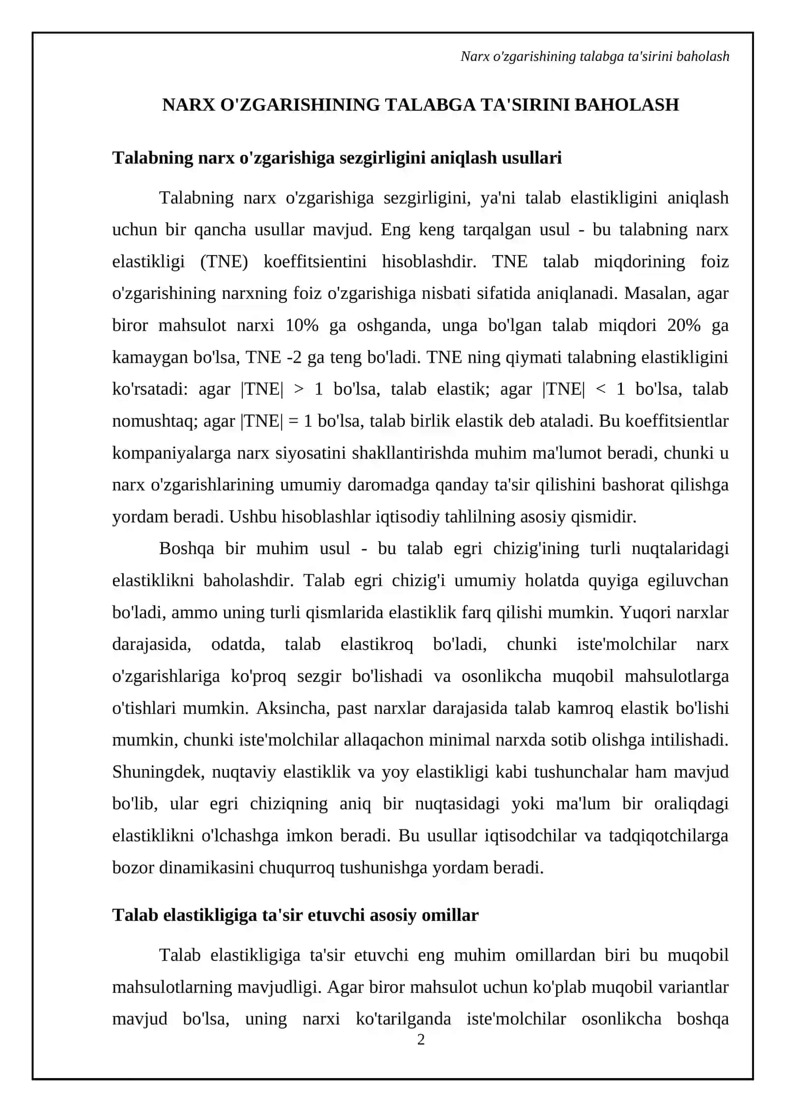 Talab elastikligi omillari ( Misollar asosida ) 4
