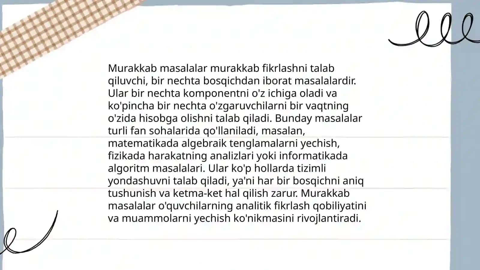 Masalalar 4