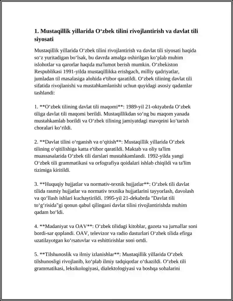 MUSTAQILLLIK YILLARIDA O'ZBEKISTONDA MADANIY VA MA'NAVIY TARAQQIYOT 4