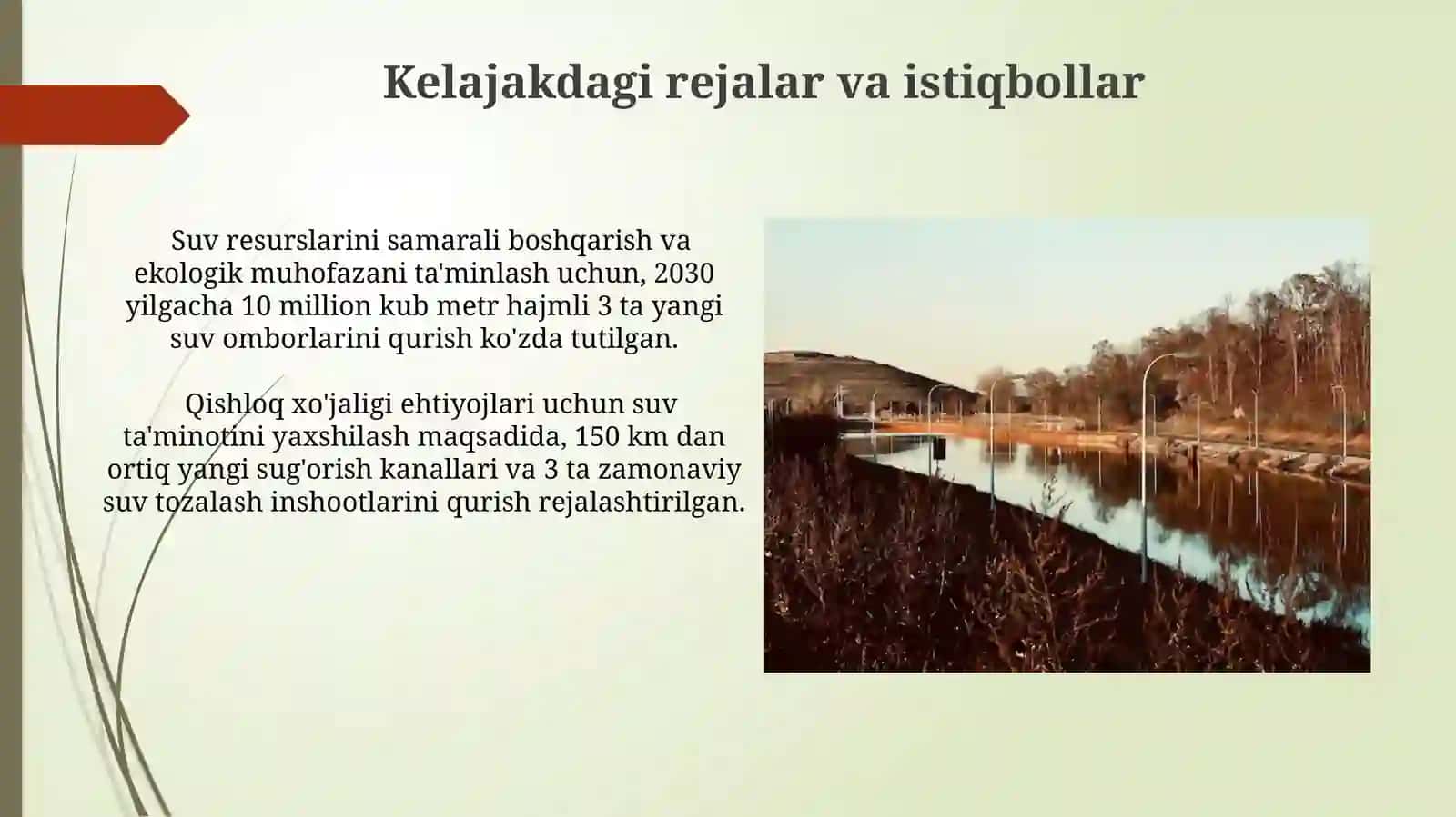 Buxoro viliyat suv resurslari (tashlama koʻl, kollektor-zovur,kanal) 4