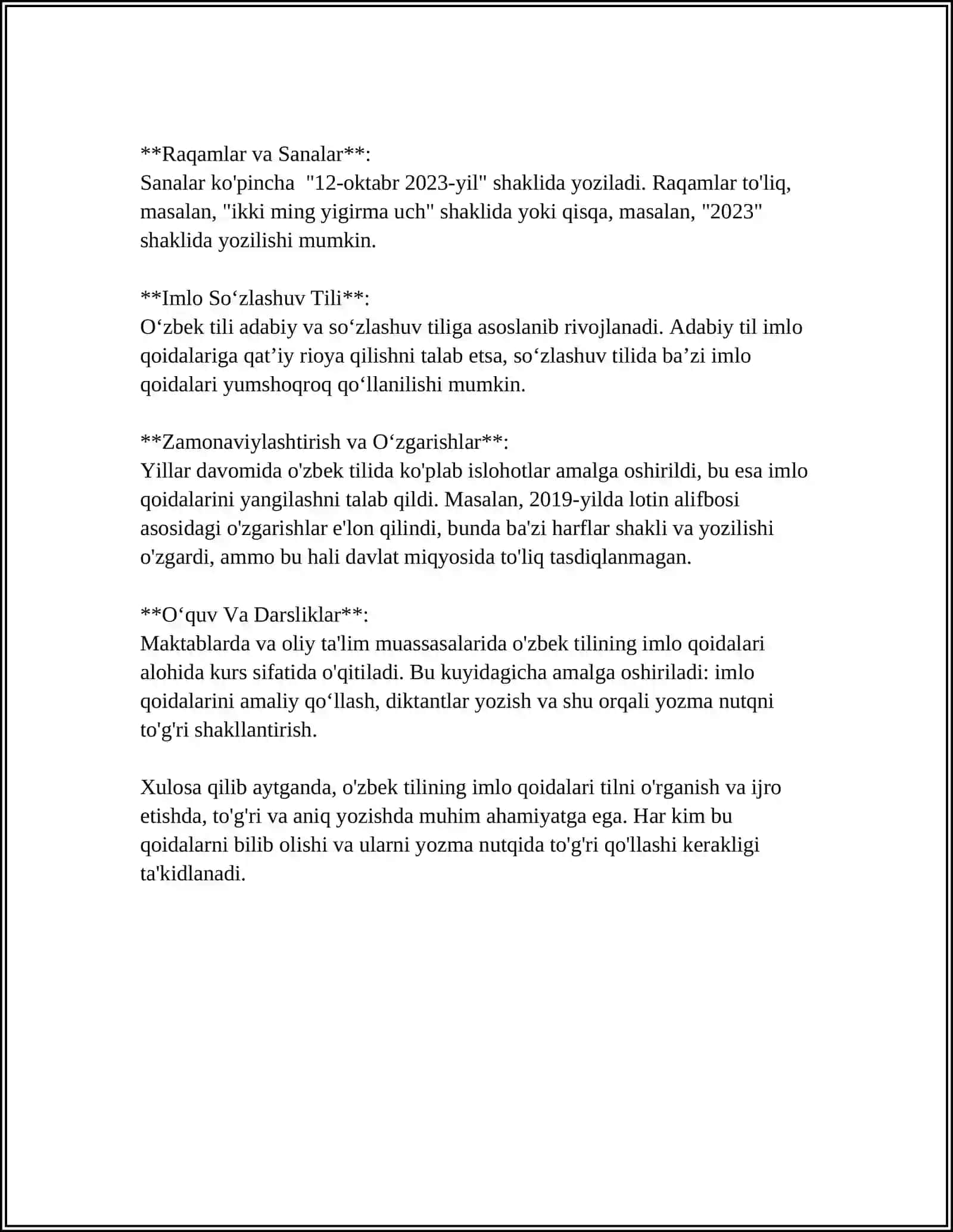 O'ZBEK TILINING IMLO LUGʻATI BILAN ISHLASH YO'LLARI 4