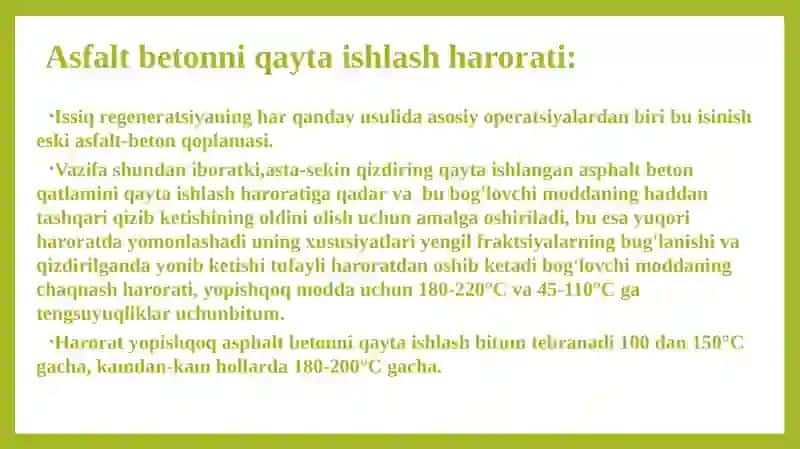 Avtomobil yo'llarini ta'mirlash va saqlash texnologiyalari 4