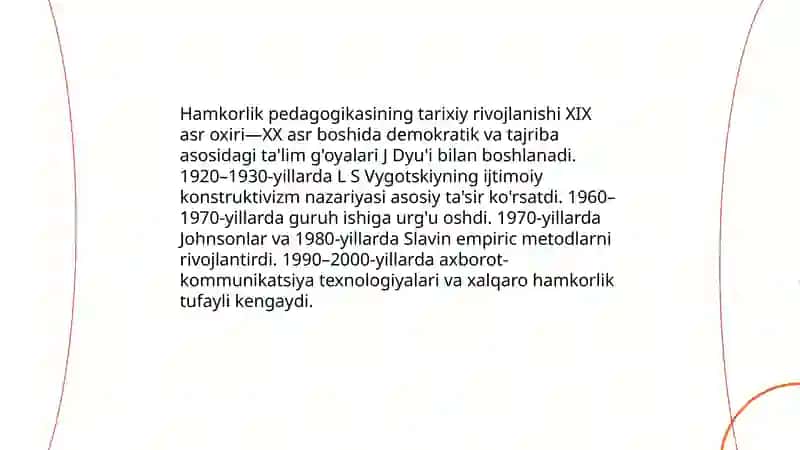Hamkorlik pedagogikasining kontseptual ĝoyalari 4
