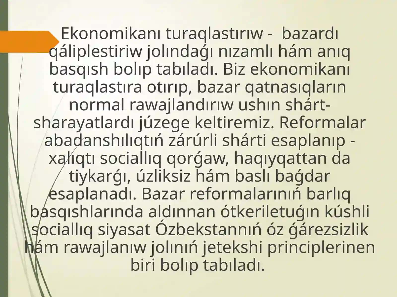 Ekonomika bakalavr tálim baǵdarı 4-kurs studentiUzaqbaeva Dilbar Adilbay 4