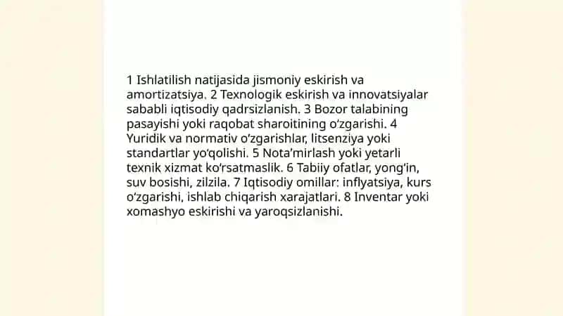 Aktivlarning qadirsizlanishi 4