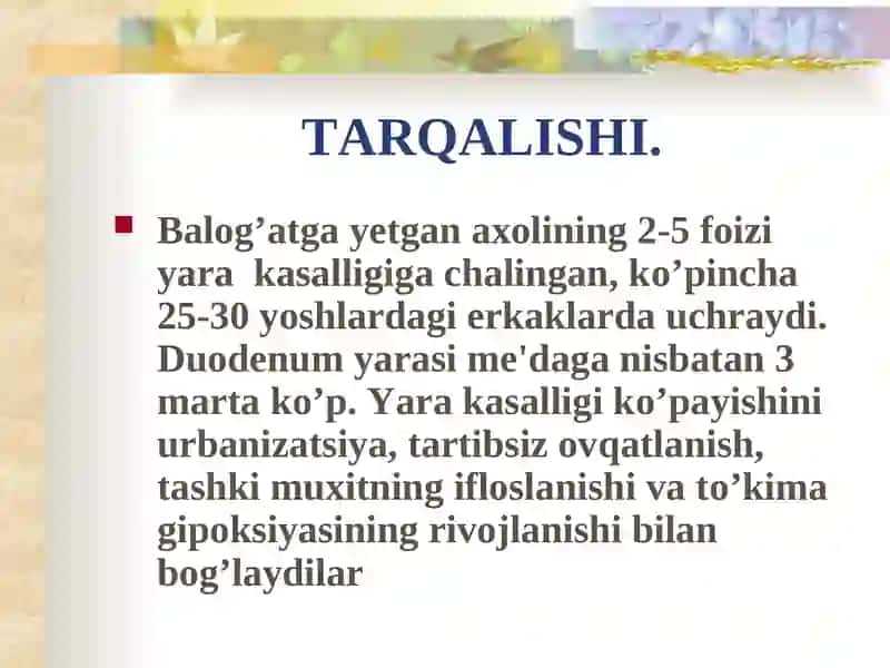 Oshqozon va 12 barmoq ichak yara kasalligi 4
