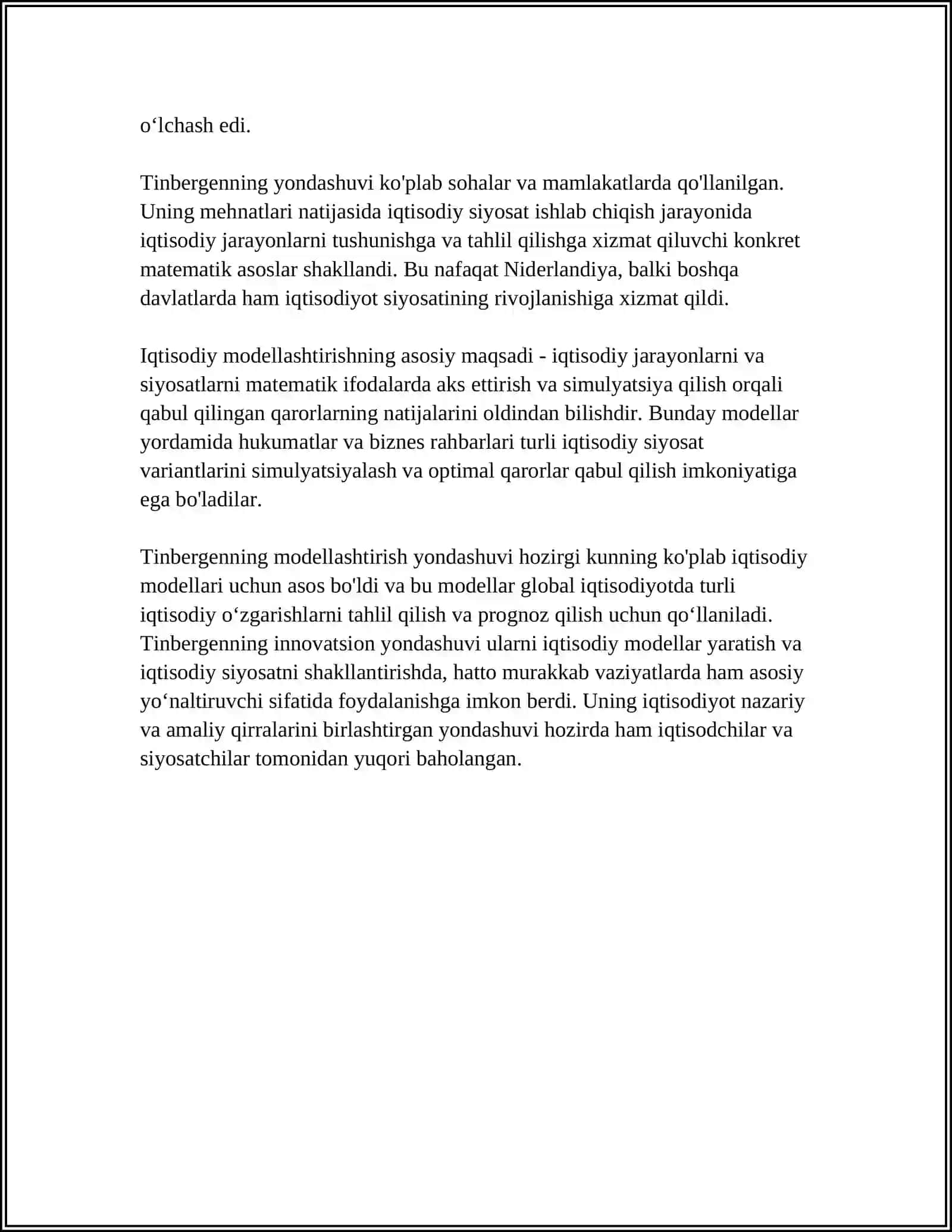 NOBEL MUKOFOTI SOHIBLARINING IQTISODIY G‘OYALARI VA ULARNING DOLZARBLIGI 4