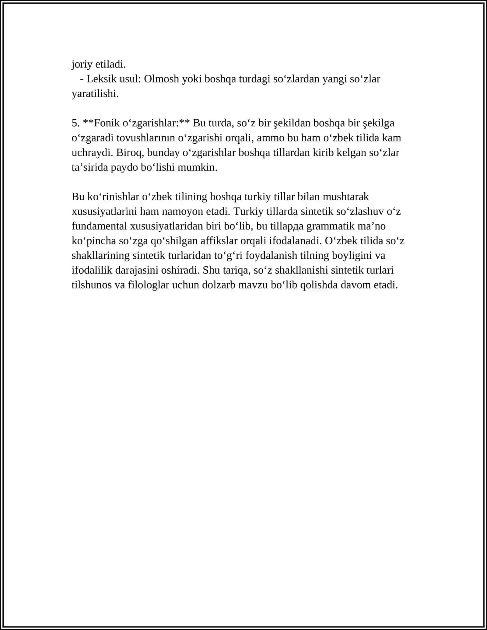 SÕZLARNING SINTETIK VA ANALITIK SHAKILLARI 4