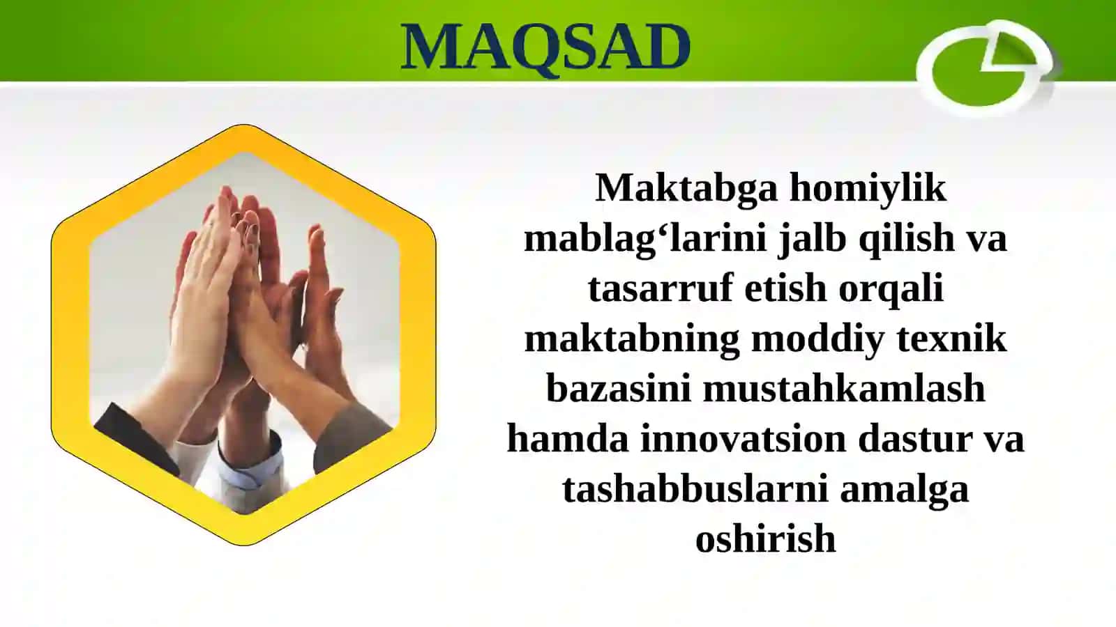 MAKTABGA HOMIYLIK  MABLAG‘LARINI  JALB  QILISH VA TASARRUF  ETISH 4