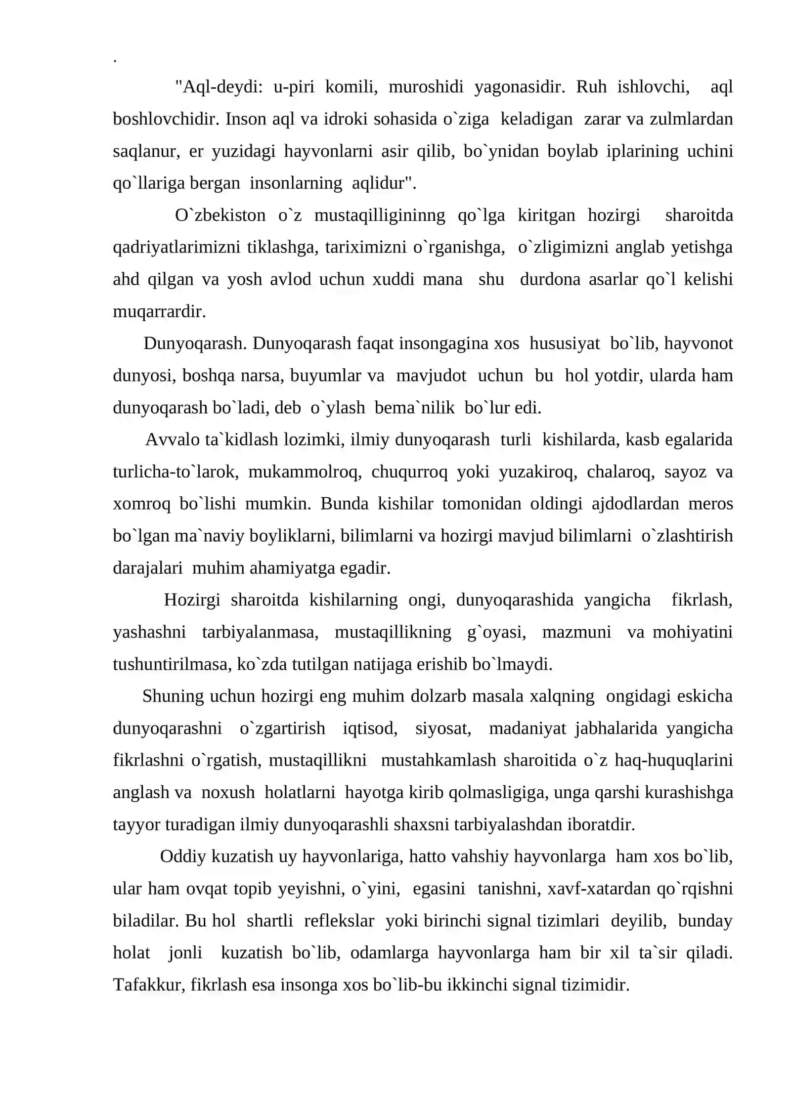 Ilmiy dunyoqarashni shakllantirishda o'qituvchining o'rni 4