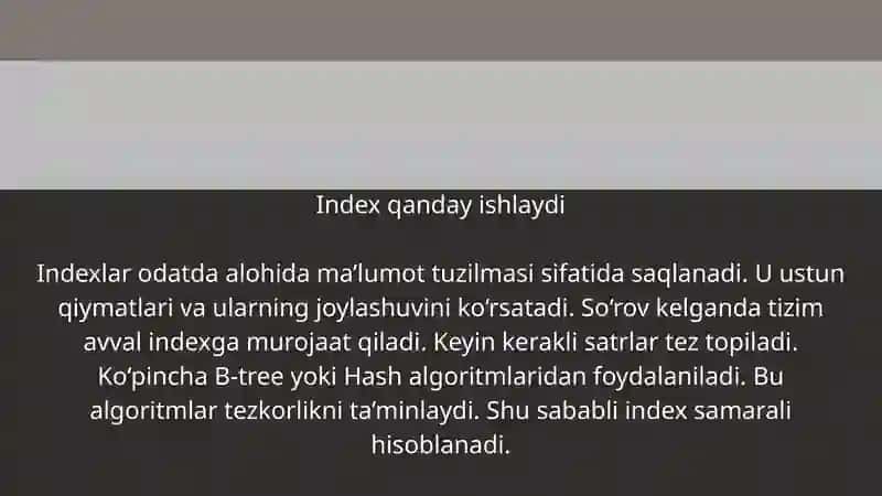 Index va uning samaradorligi 4