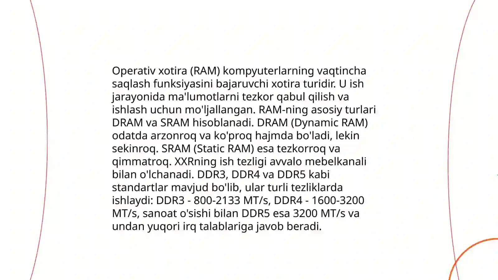 Kompyuterning asosiy va qoʻshimcha qurilmalari, ularning koʻrsatkichlari va xususiyatlari 4