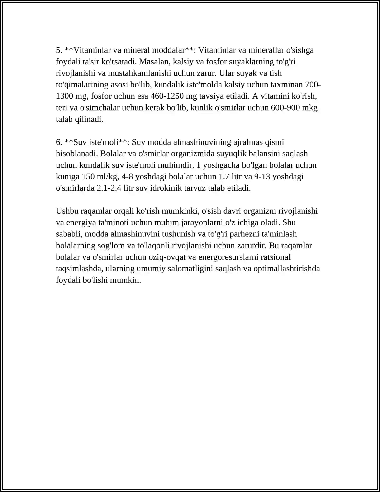 BOLALAR ORGANIZMIDA MODDA VA ENERGIYA ALMASHINUVI 4
