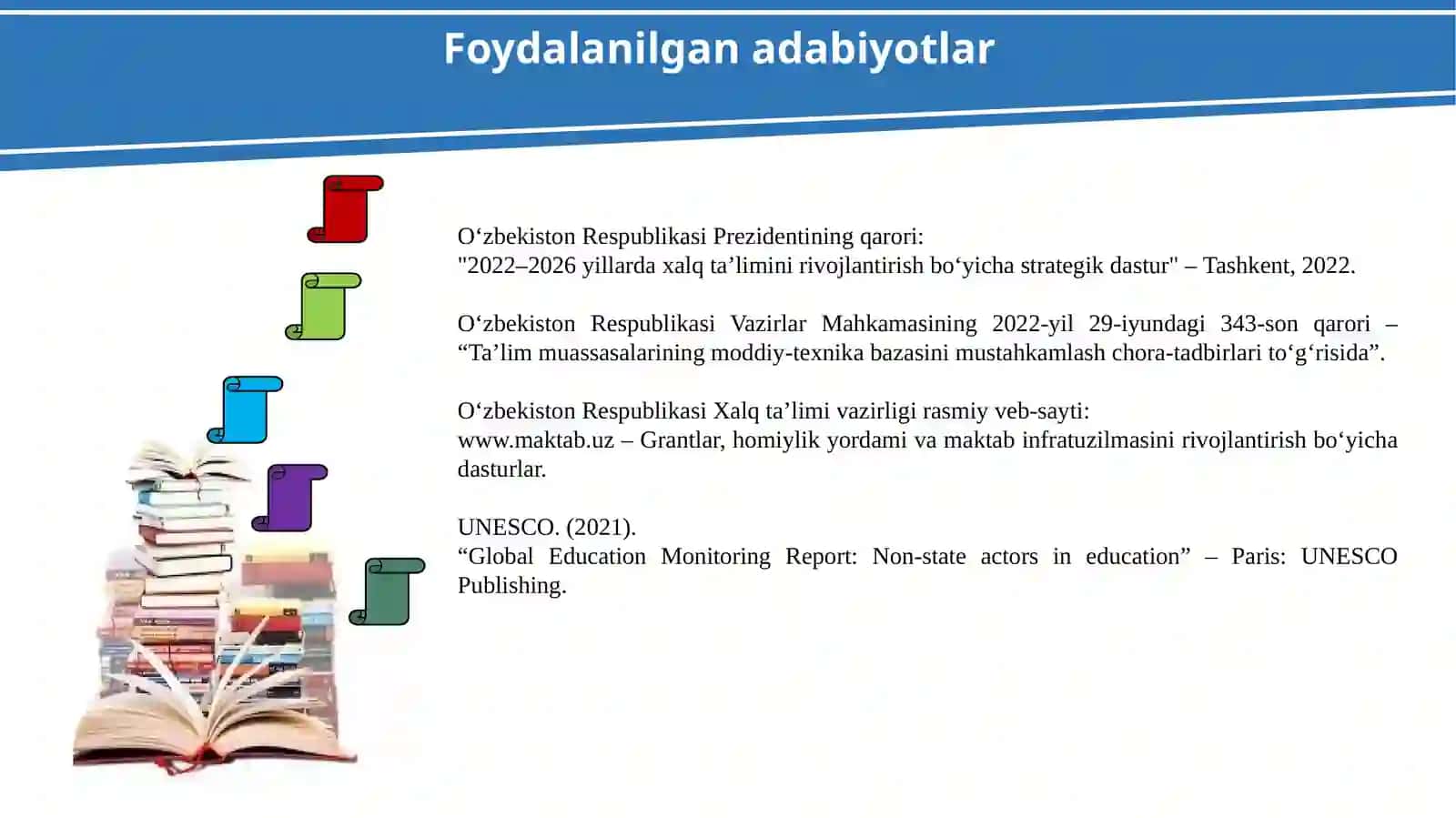 MAKTABNI RIVOJLANTIRISHDA INVESTITSIYALAR, GRANTLAR VA HOMIYLIK YORDAMINI JALB QILISH 4