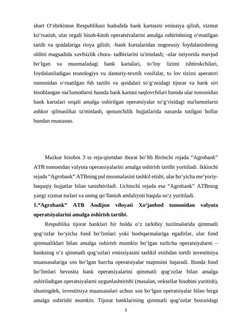 “Agrobank” ATB Bank Faoliyati HISOBOT 4