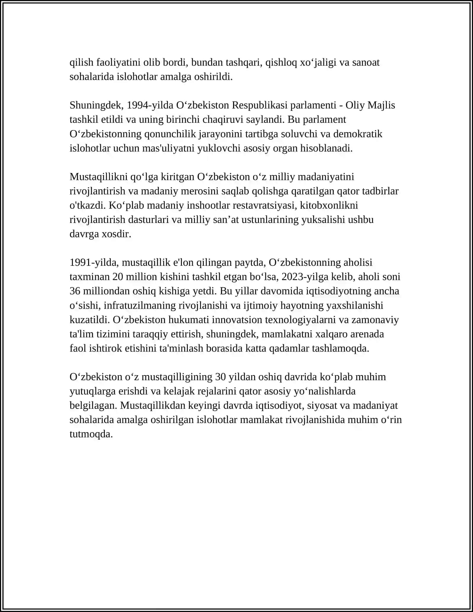 MUSTAQILLIK DAVRI 4