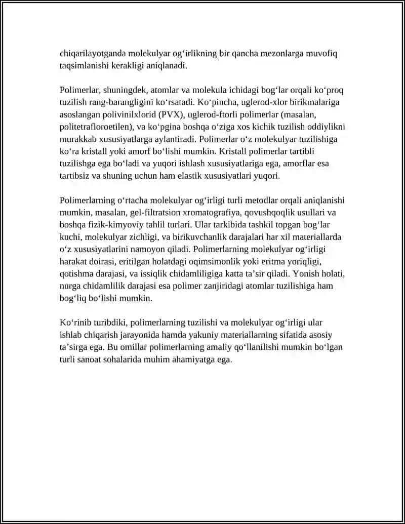 YUQORI MOLEKULYAR BIRIKMALAR 4